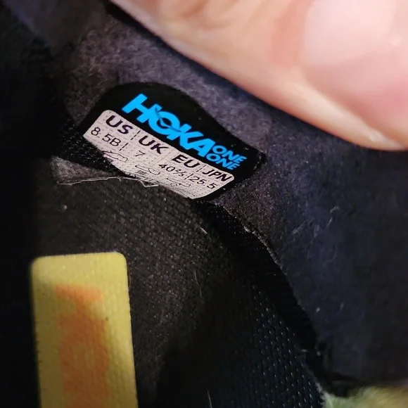 HOKA Women's Yellow and Blue Running Shoes 8.5 - Picture 10 of 10